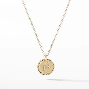 David Yurman Diamond {P} Initial Charm